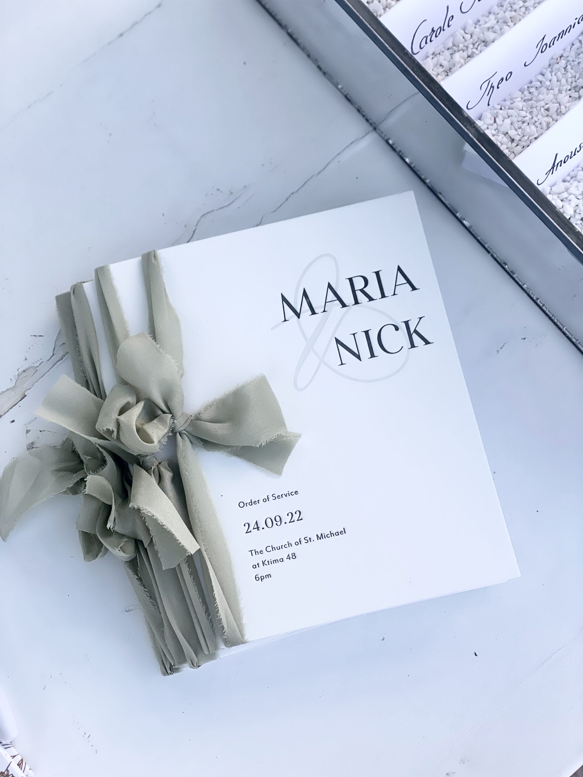 serene-gray-green-wedding-ceremony-booklets-seating